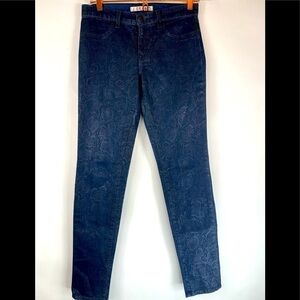 J Brand Super Skinny Indigo Boa Jeans Size 28